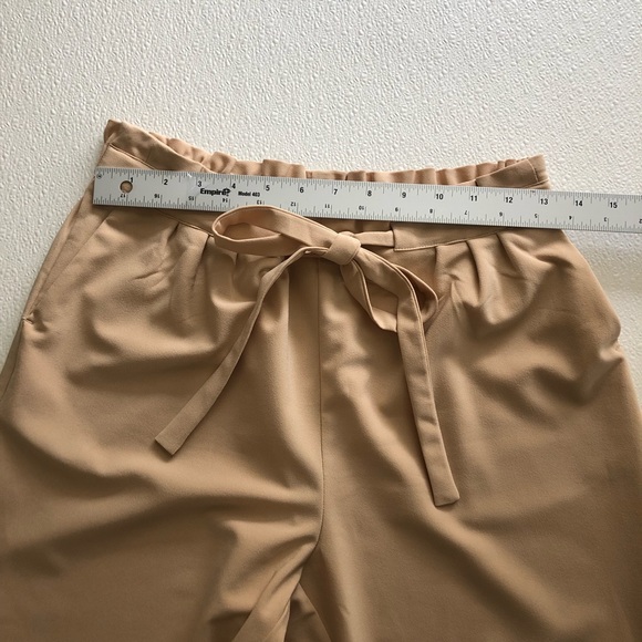 Iman Paperbag Style Dress Pants in Color Beige Size Small - Picture 9 of 12